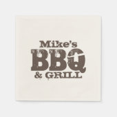 BBQパーソナライズされたパーティー用紙ナプキン スタンダードカクテルナプキン (正面)