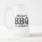 BBQパーソナライズされたパーティー フロストグラスビールジョッキ (左)