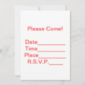 BBQパーティの招待状と器具 招待状 (裏面)