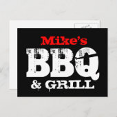 BBQパーティの招待状はがき | カスタマイズ インビテーションポストカード (正面/裏面)