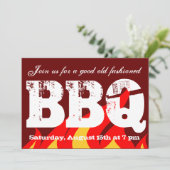 BBQパーティの招待状 |カスタム招待状テンプレート 招待状 (スタンド正面)