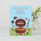 BBQパーティの招待状 招待状 (スタンド正面)