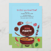BBQパーティの招待状 招待状 (正面/裏面)