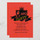 BBQパーティの招待状 招待状 (正面/裏面)