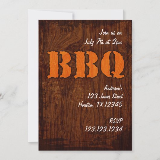 BBQパーティの招待状 招待状 (正面)