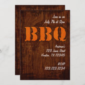 BBQパーティの招待状 招待状 (正面/裏面)