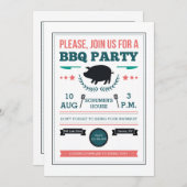 BBQパーティの招待状 招待状 (正面/裏面)