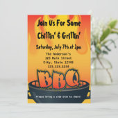 BBQパーティの招待状 招待状 (スタンド正面)
