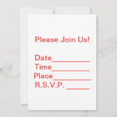 BBQパーティの招待状 招待状 (裏面)