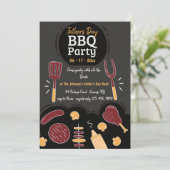 BBQパーティの招待状 招待状 (スタンド正面)