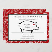BBQパーティーの招待状 招待状 (正面/裏面)