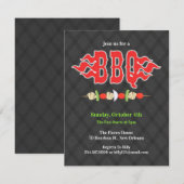 BBQパーティーの招待状 招待状 (正面/裏面)