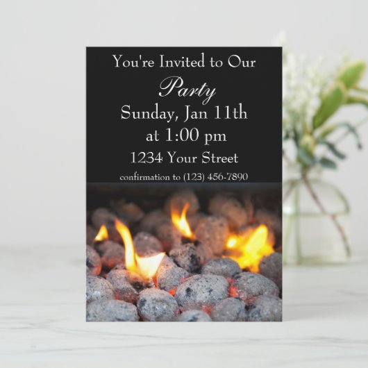 BBQパーティーの炎の招待状 招待状 (スタンド正面)