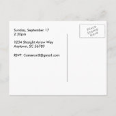 BBQパーティーカスタマイズ可能招待状はがき インビテーションポストカード (裏面)