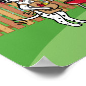 BBQパーティーダルマティア花Hollyhock漫画 ポスター (角)