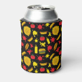 BBQパーティーバーガー ハットドッグ マスタード スプラット パターン 缶クーラー (缶裏面)