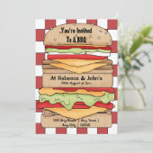 BBQパーティービッグバーガー 招待状 (スタンド正面)