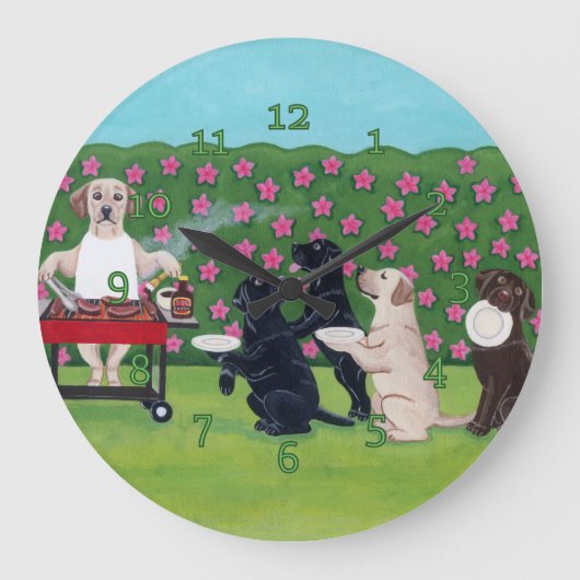 BBQパーティーラボin the Azalea Garden ラージ壁時計 (正面)