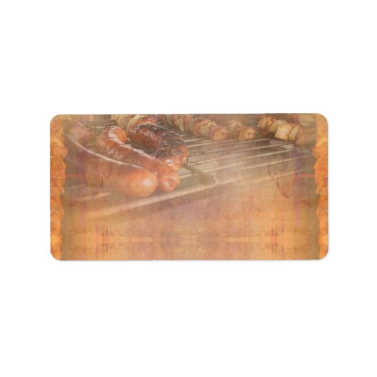 BBQパーティー差出人住所ラベル ラベル (正面)