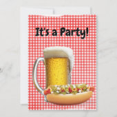 BBQパーティー招待状オンジンガム 招待状 (正面)