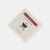 BBQパーティー誕生日 スタンダードカクテルナプキン (角)