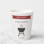 BBQパーティー誕生日 紙コップ (正面)