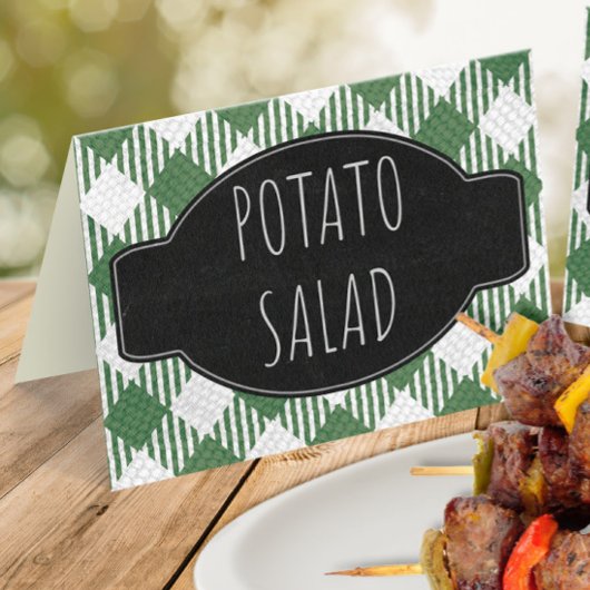 BBQパーティー 折り畳み/テント式 食品ラベル プレイスカード