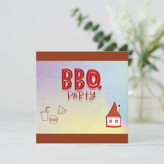 BBQパーティー 招待状 (スタンド正面)
