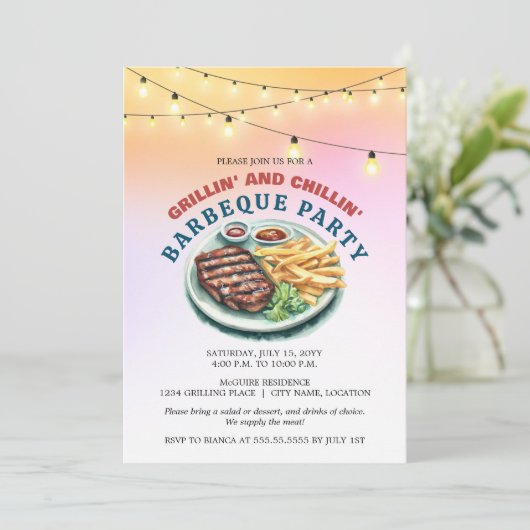BBQパーティー 招待状 (スタンド正面)