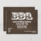 BBQパーティー 招待状 (正面/裏面)