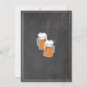BBQビール誕生日のチョークメンズパーティの招待状 招待状 (裏面)