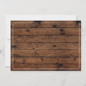 BBQビール誕生日木製メンズパーティーの写真 招待状 (裏面)