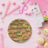 BBQピクニックハンバーガー紙プレート ペーパープレート (パーティー)