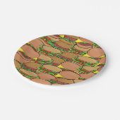 BBQピクニックハンバーガー紙プレート ペーパープレート (アングル)