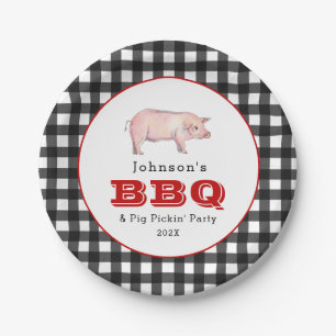 BBQピグピキン'パーティー、家族ピクニック ペーパープレート