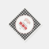 BBQピグピックイン'パーティー，ファミリーピクニック スタンダードカクテルナプキン (角)