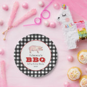 BBQピグピックイン'パーティー，ファミリーピクニック ペーパープレート (パーティー)