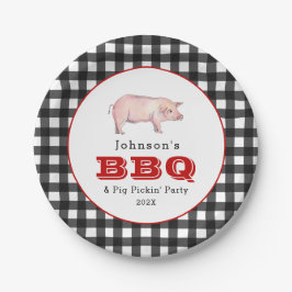 BBQピグピックイン'パーティー，ファミリーピクニック ペーパープレート