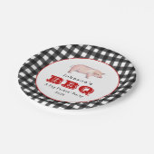 BBQピグピックイン'パーティー，ファミリーピクニック ペーパープレート (アングル)
