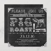 BBQピグローストブラックシャルボード招待状 招待状 (正面/裏面)