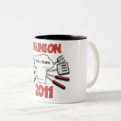 BBQファミリー懇親会マグ ツートーンマグカップ (正面右)