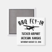 BBQフライイン飛行機 マグネット (正面/裏面)