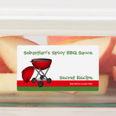 BBQフードをパーソナライズする簡単 ラベル (貼付)