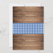 BBQブルーカップルのシャワーチョーク招待状 招待状 (裏面)