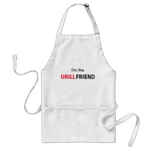 BBQヘルパーおもしろい私はグリルフレンドガールフレンド スタンダードエプロン