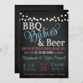 BBQベビーとビールコードベビーシャワーの招待状 招待状 (正面/裏面)