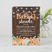 BBQベビーカップルシャワー |秋BaByQ Barbecue 招待状 (スタンド正面)