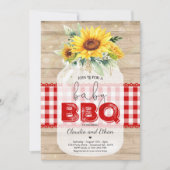BBQベビーシャワーひまわりベビーQカップルシャワー 招待状 (正面)