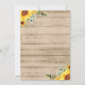 BBQベビーシャワーひまわりベビーQカップルシャワー 招待状 (裏面)