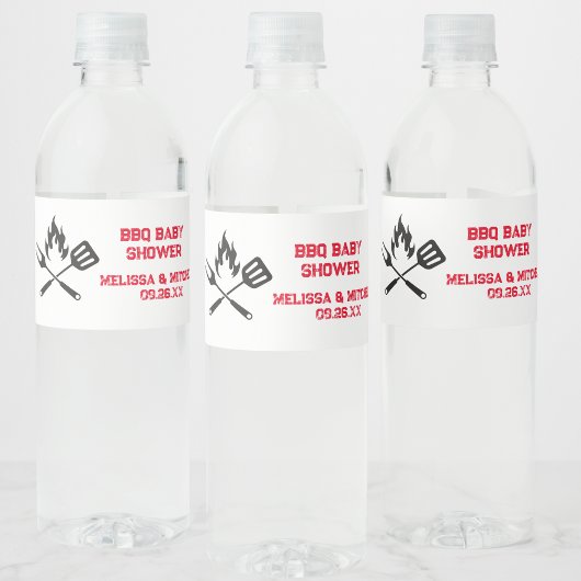 BBQベビーシャワーカップル赤ちゃんシャワー ペットボトルラベル